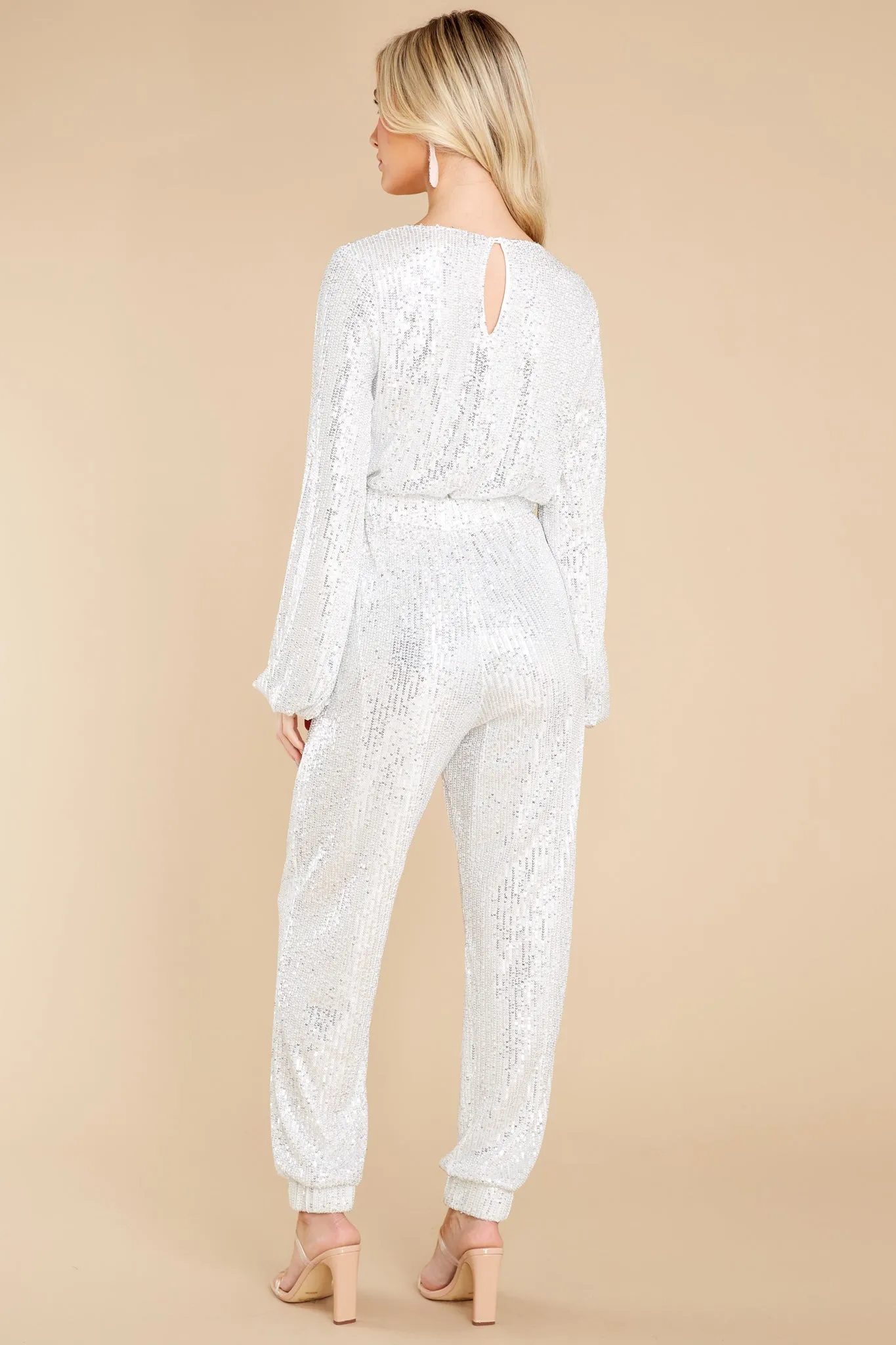 In The Stars Silver Sequin Jumpsuit