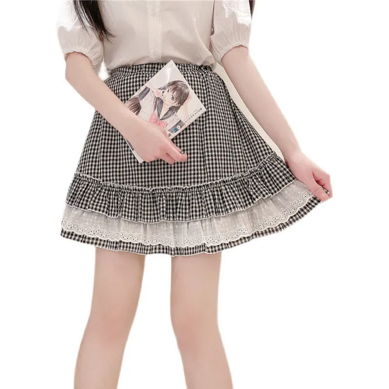 JAPANESE CUTE LACE CAKE SKIRT BY60010