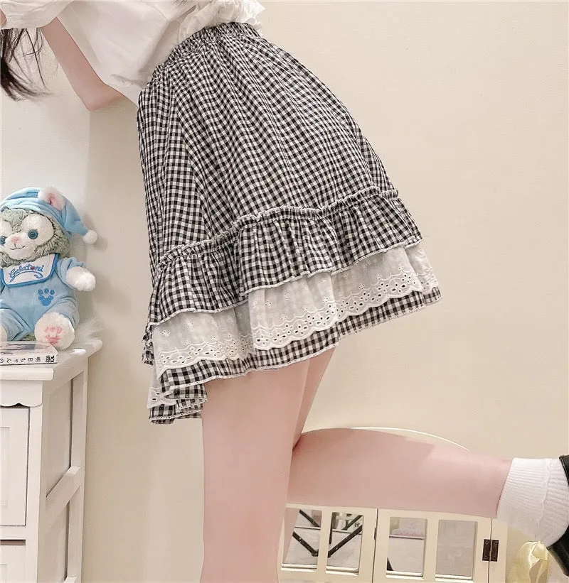 JAPANESE CUTE LACE CAKE SKIRT BY60010