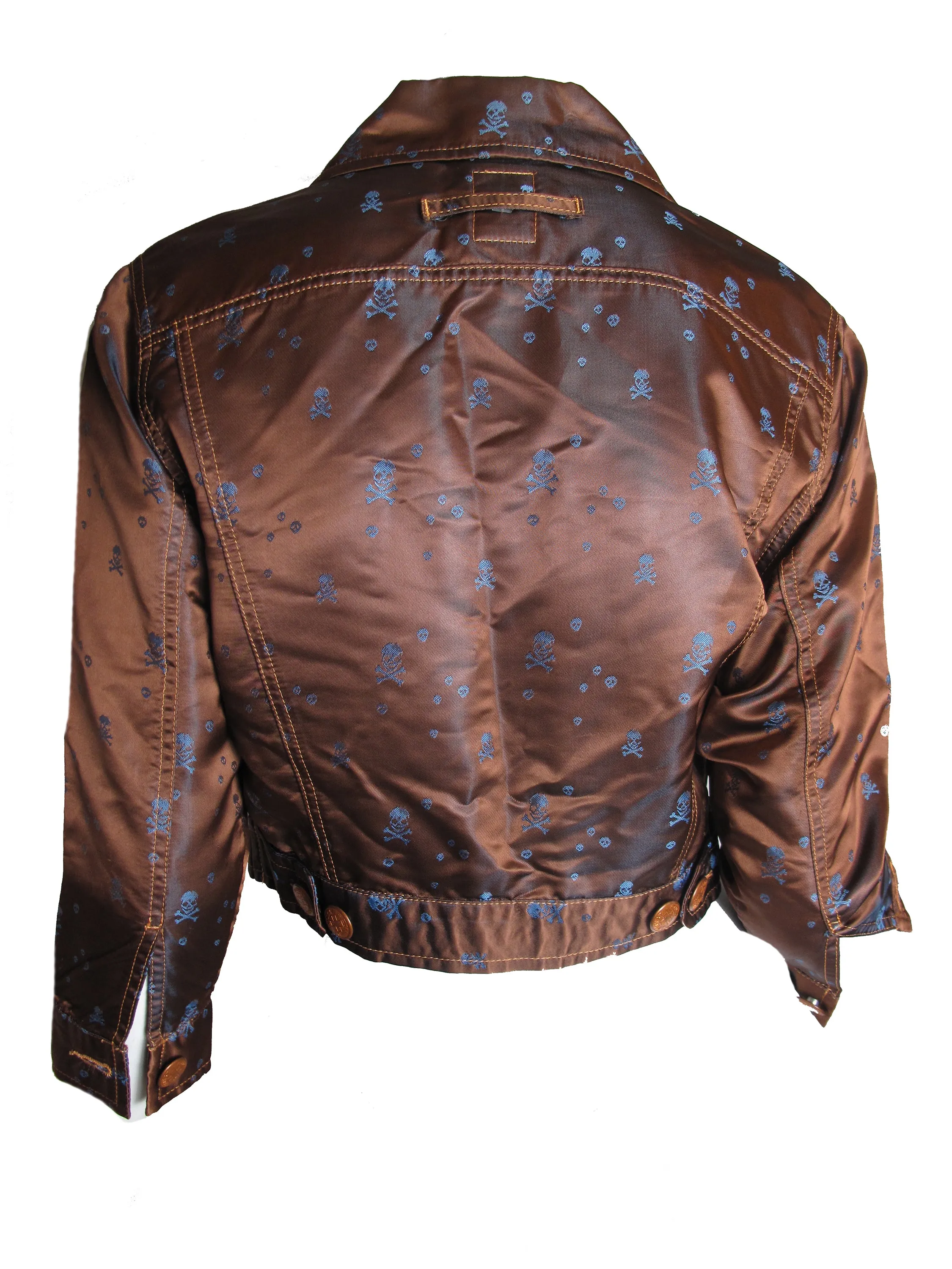 JEAN PAUL GAULTIER Cropped skull satin jacket