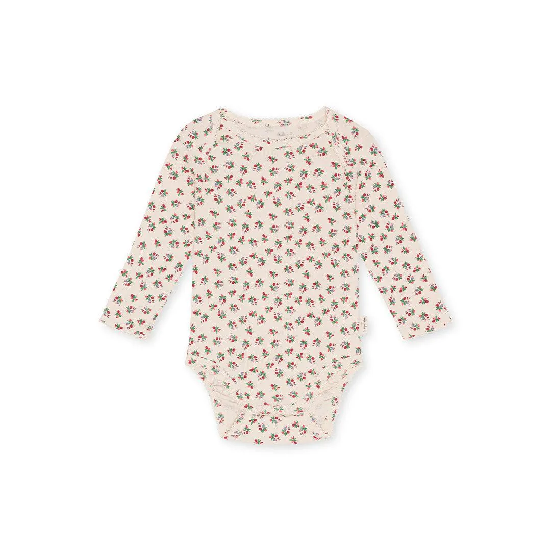 Konges Slojd Classic Long Sleeve Bodysuit - Fleur Tricolore