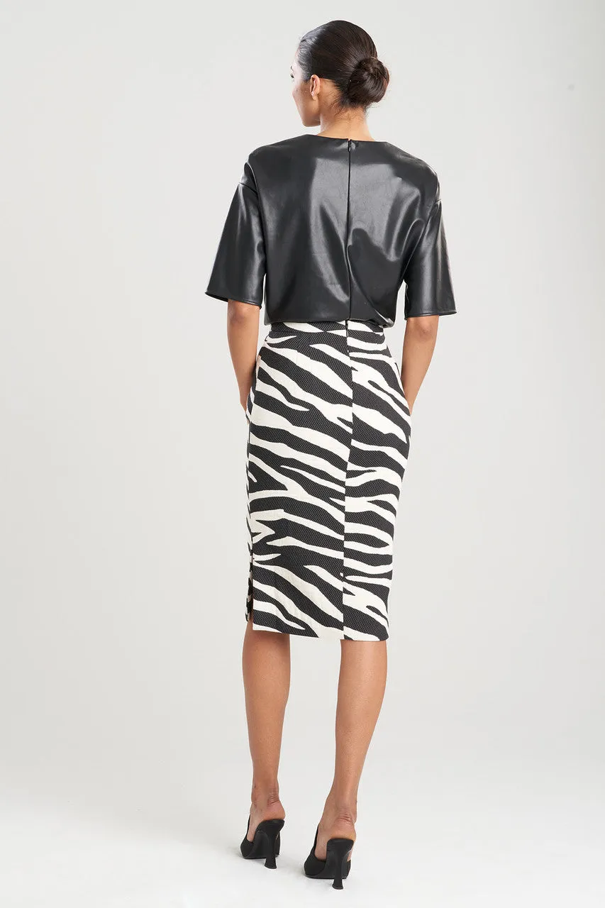 Leo Jacquard Pencil Skirt