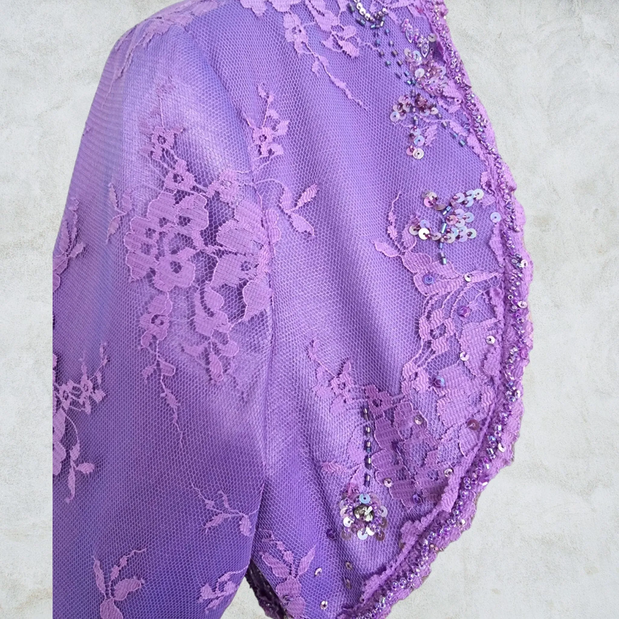 Libra Womens Lilac Embellished Dress & Bolero Jacket UK 12 US 8 EU 40