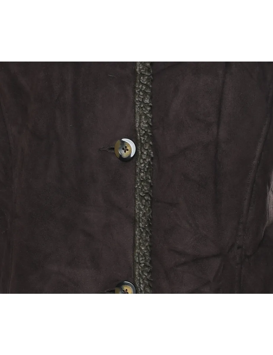 L.L. Bean Dark Brown Shearling Jacket - M