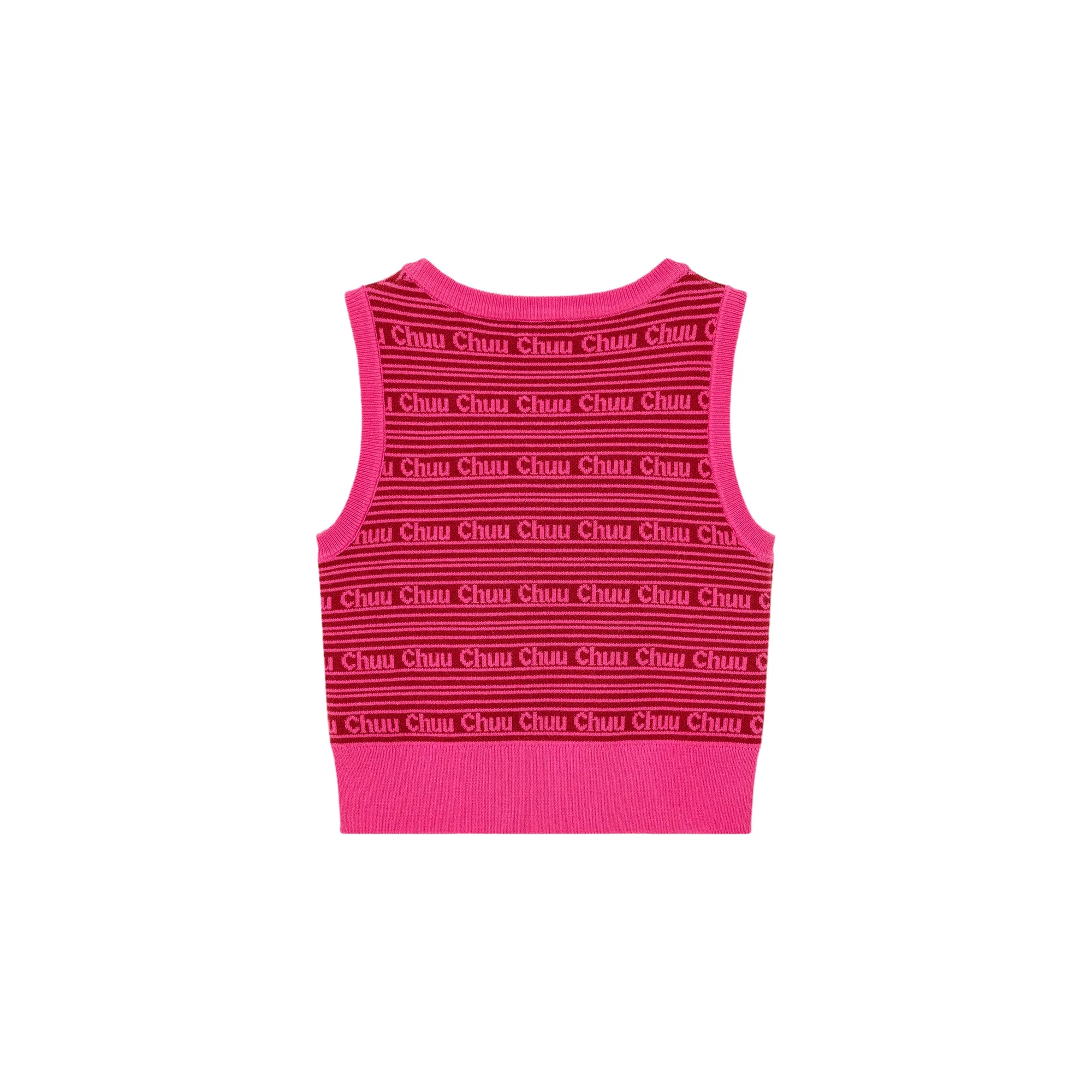 Logo Lettering Knit Sleeveless Top