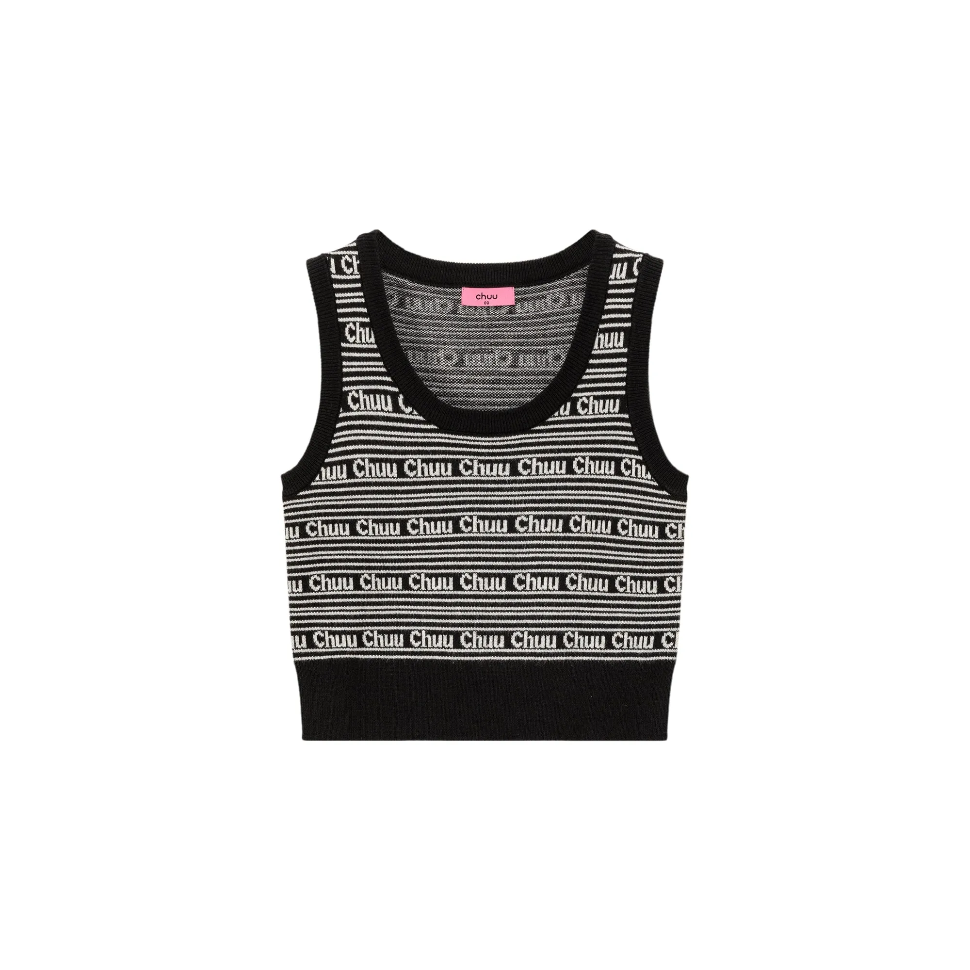 Logo Lettering Knit Sleeveless Top