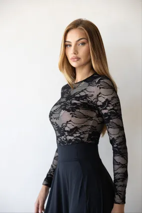 Luxe Lace Bodysuit Midnight