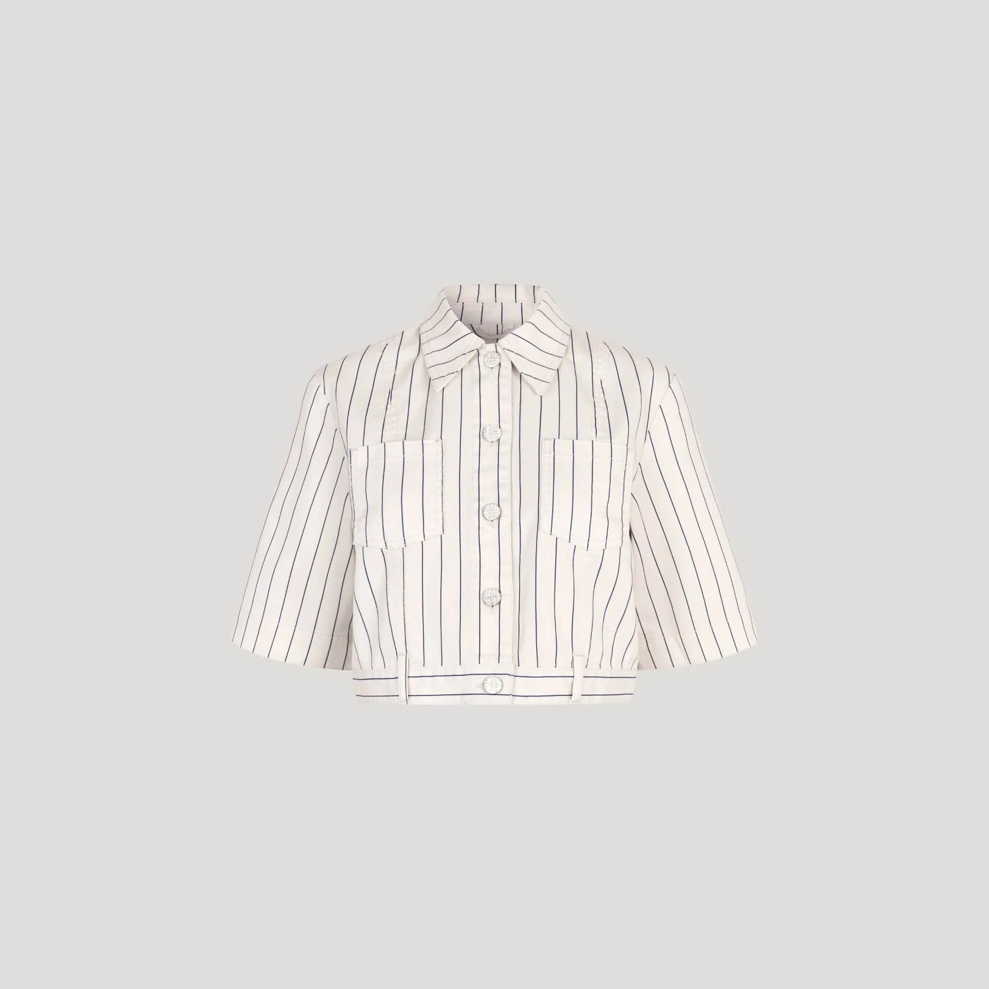 Majsa Shirt Majsa Shirt White Sand Pinstripe