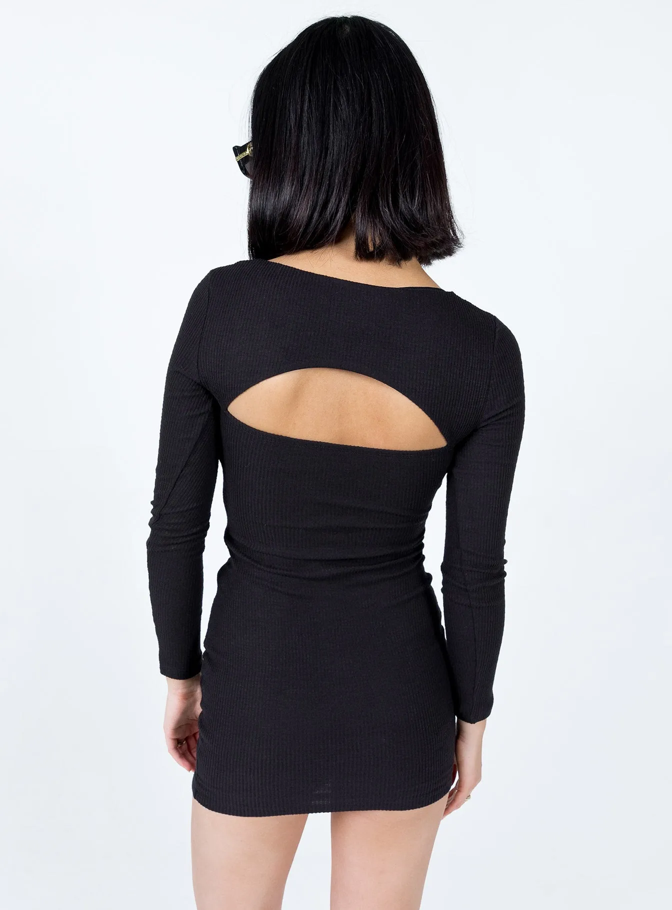 Melbourne Long Sleeve Mini Dress Black