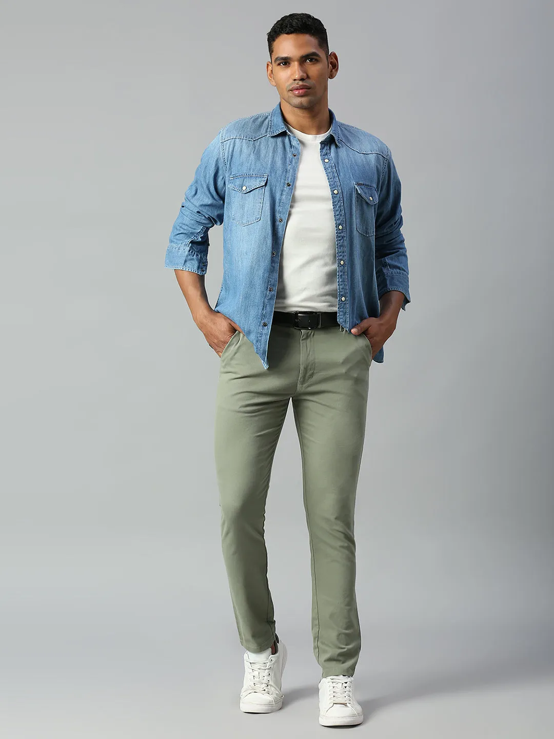 Men's Sage Tapered Fit Cotton Chinos