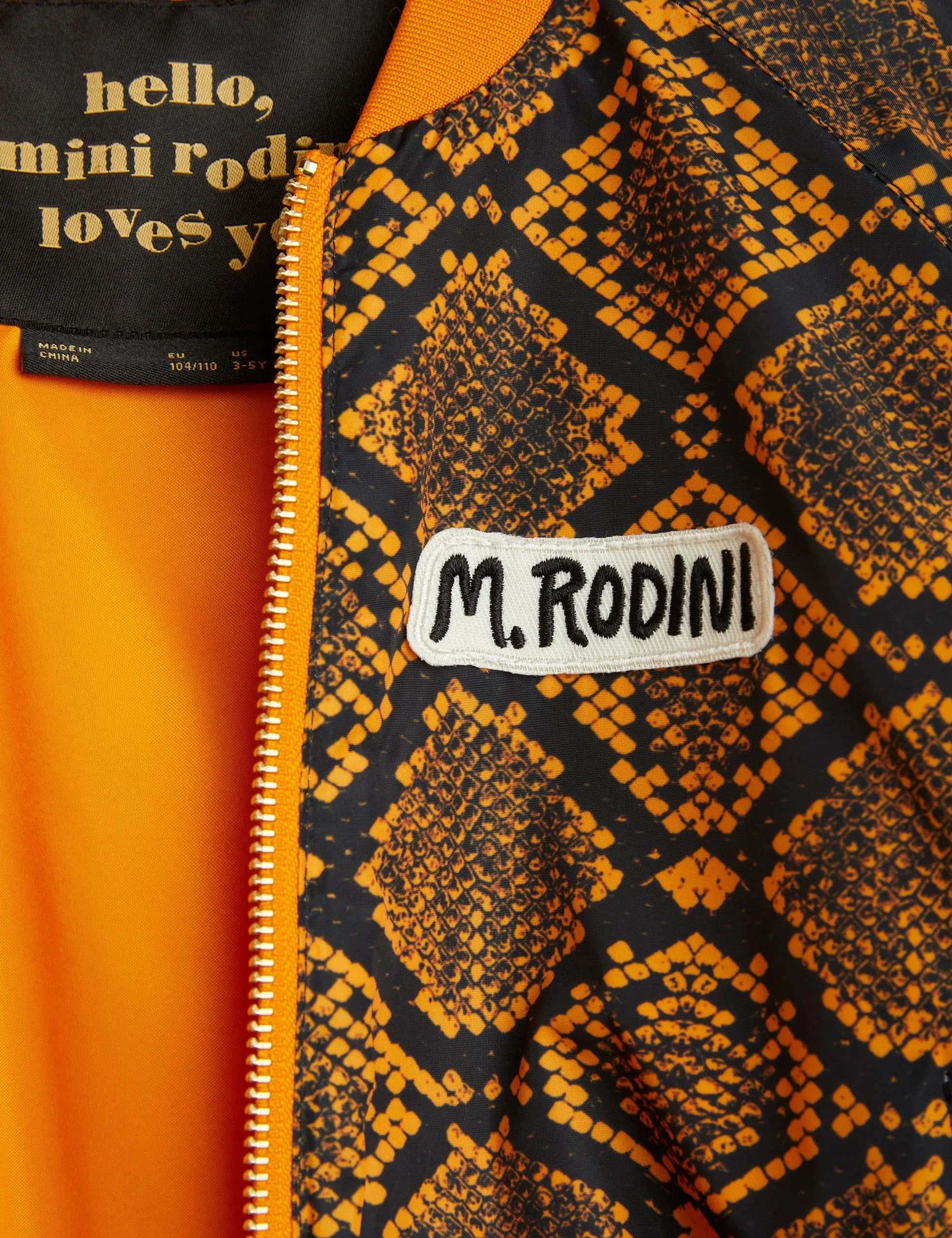 Mini Rodini Snake Skin Baseball Jacket