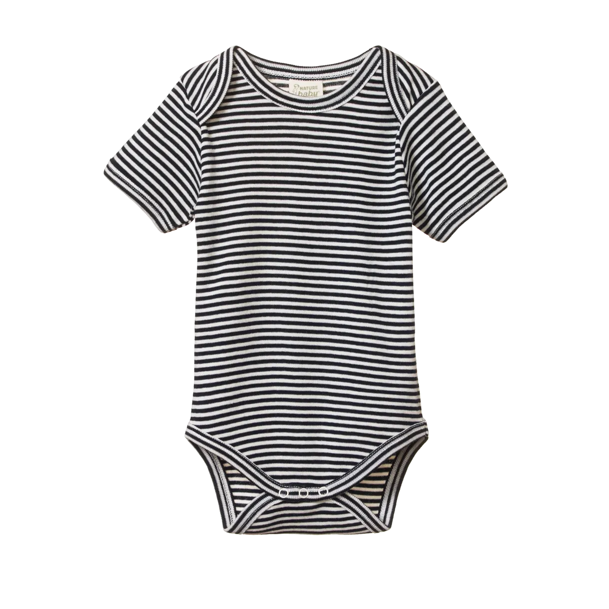 Nature Baby Bodysuit Short Sleeve - Navy Stripe