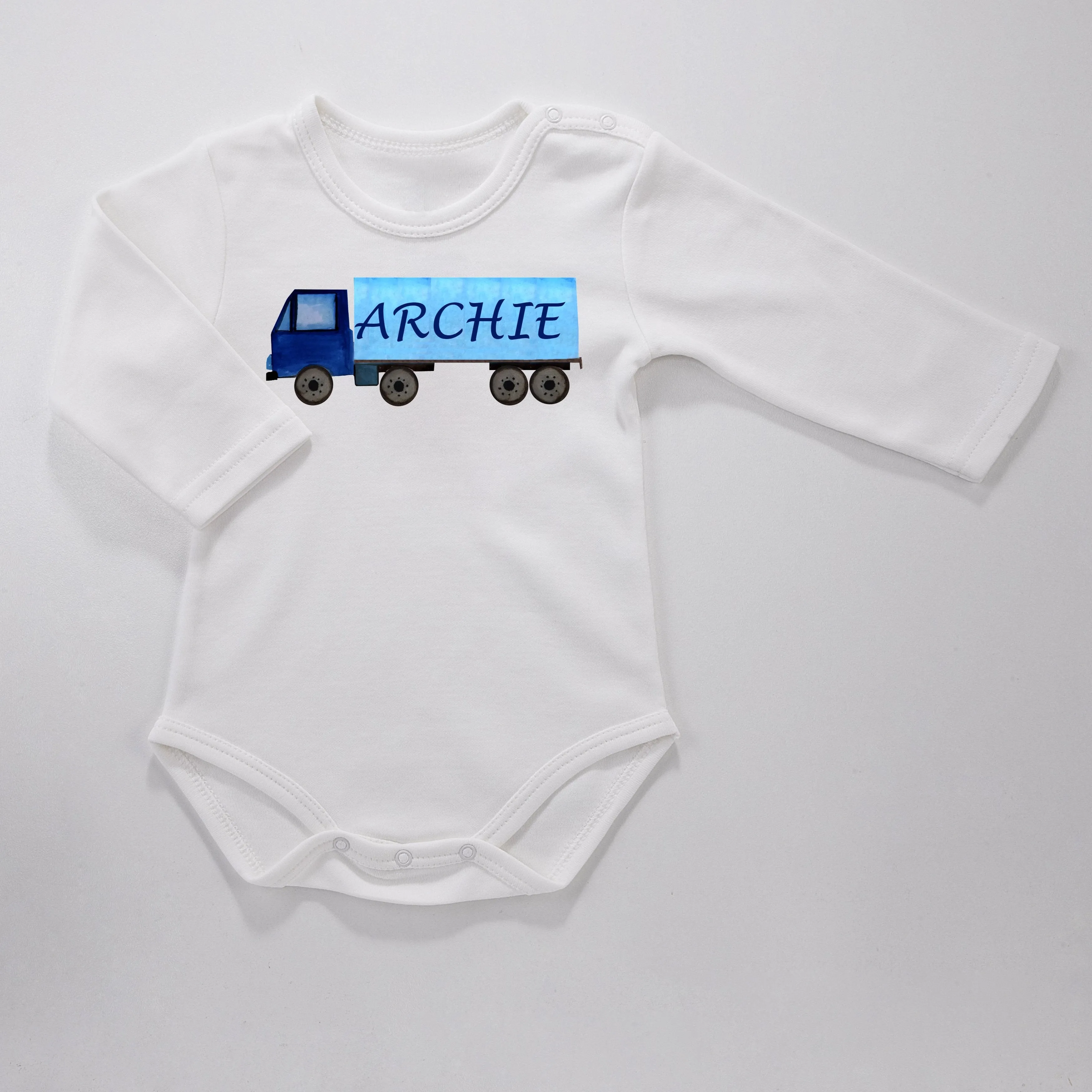 Personalised Baby Bodysuit - Big Truck