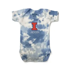 Personalized Illinois Fighting Illini Tie Dye Bodysuit