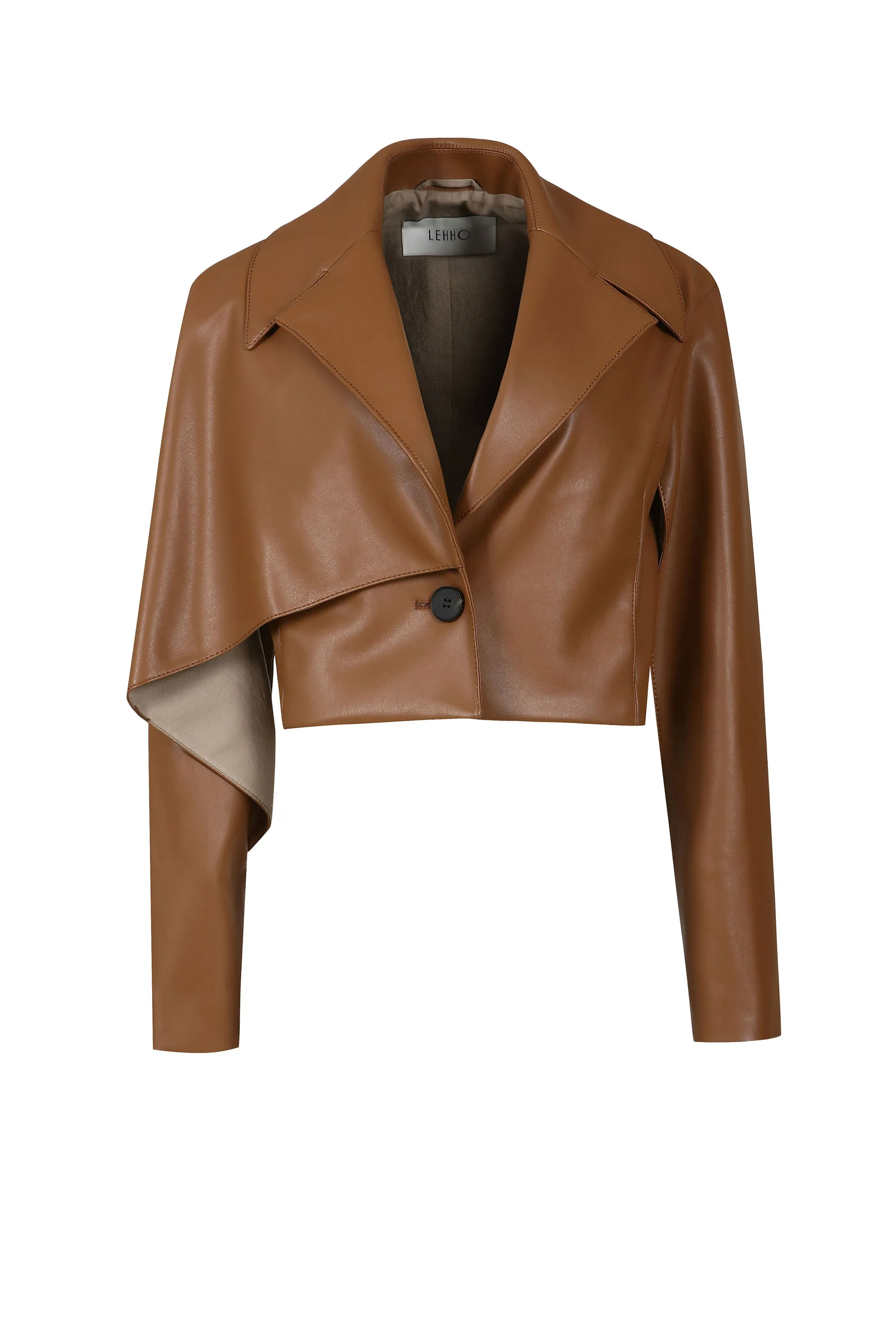 PIETRA VEGAN LEATHER CROPPED JACKET