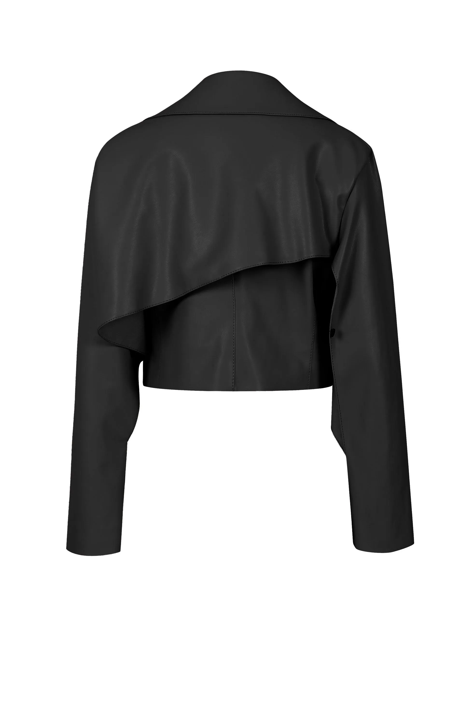 PIETRA VEGAN LEATHER CROPPED JACKET