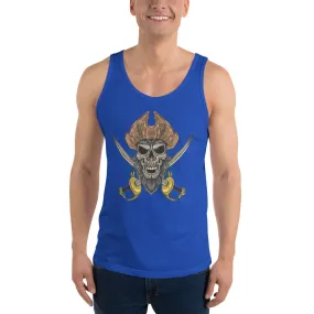 Pirate skull in front of crossed sabers Men's Tank Top