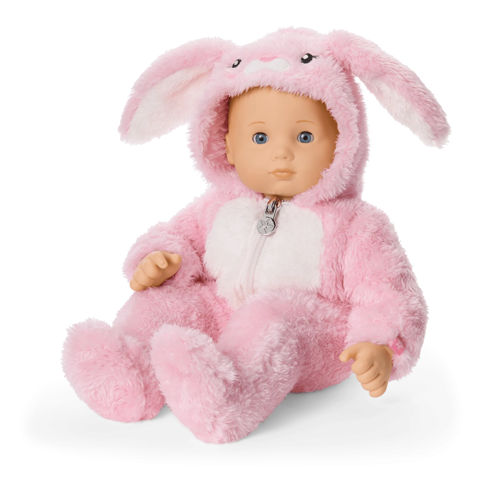 Playful Pink Bunny One-Piece Outfit for Bitty Baby® Dolls