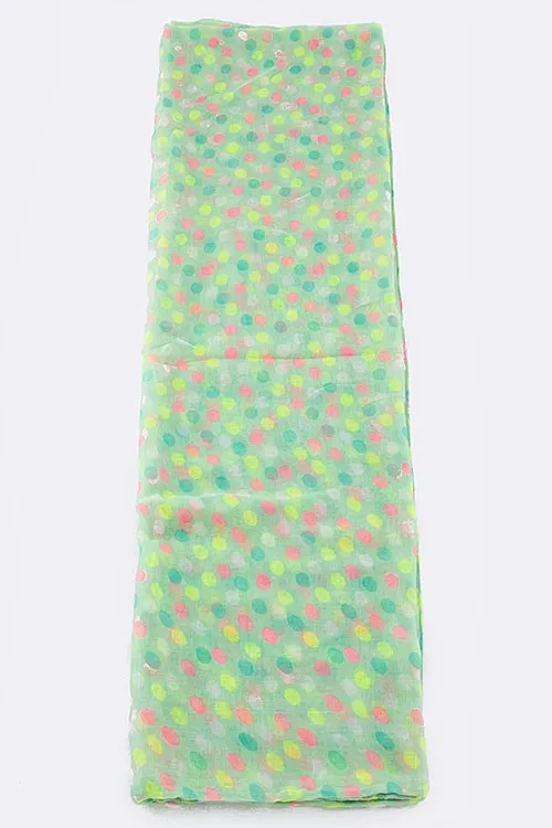 Polka Dots Large Infinity Scarf