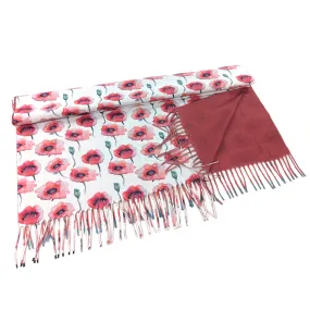 Poppy Field Pashmina Style Scarf - Exclusive Design (70x180cm)