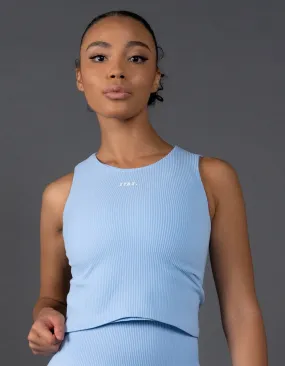 Premium Seamless Cropped Singlet Lounge V5.1 - Baby Blue