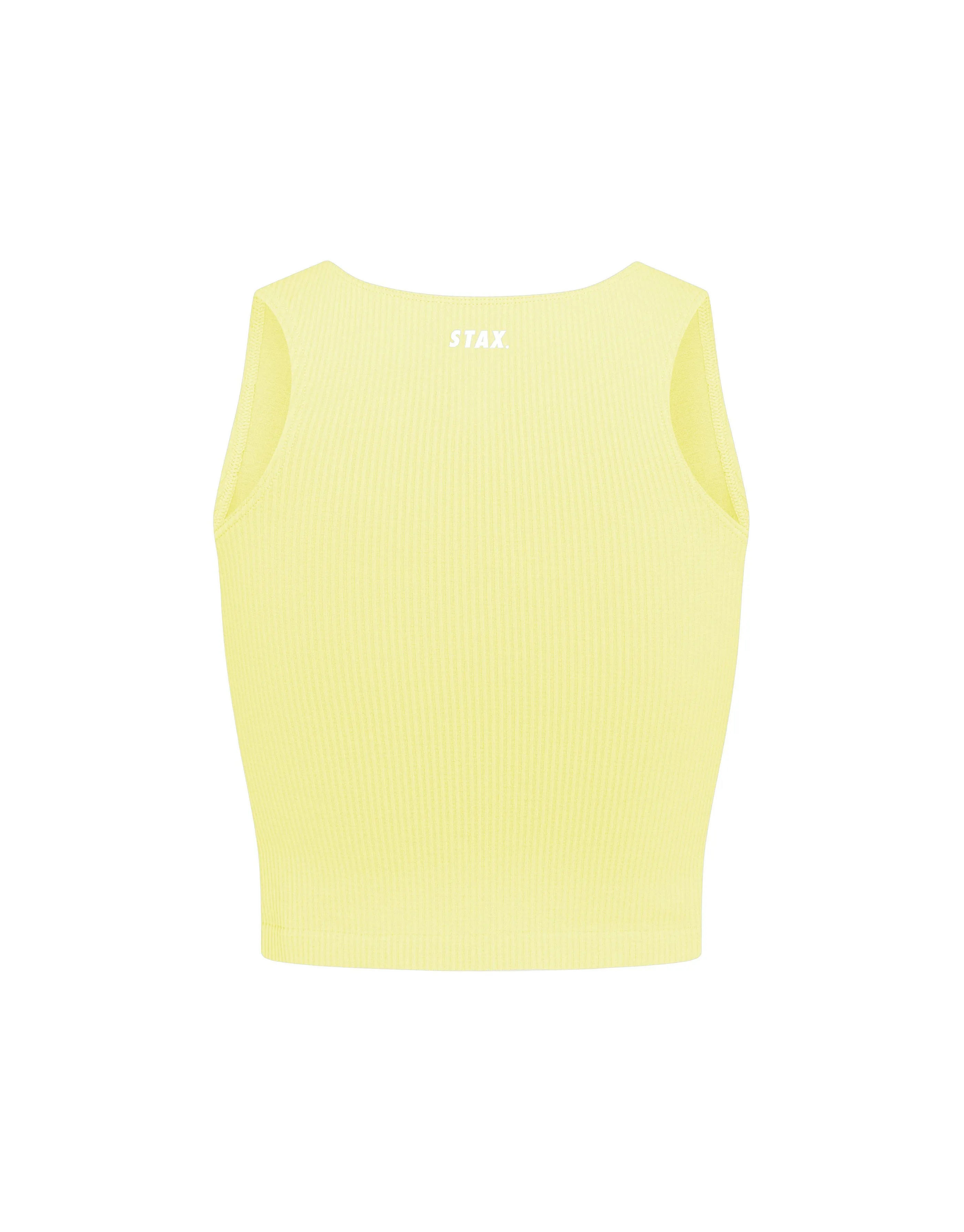 Premium Seamless Cropped Singlet Lounge V5.1 - Lemon