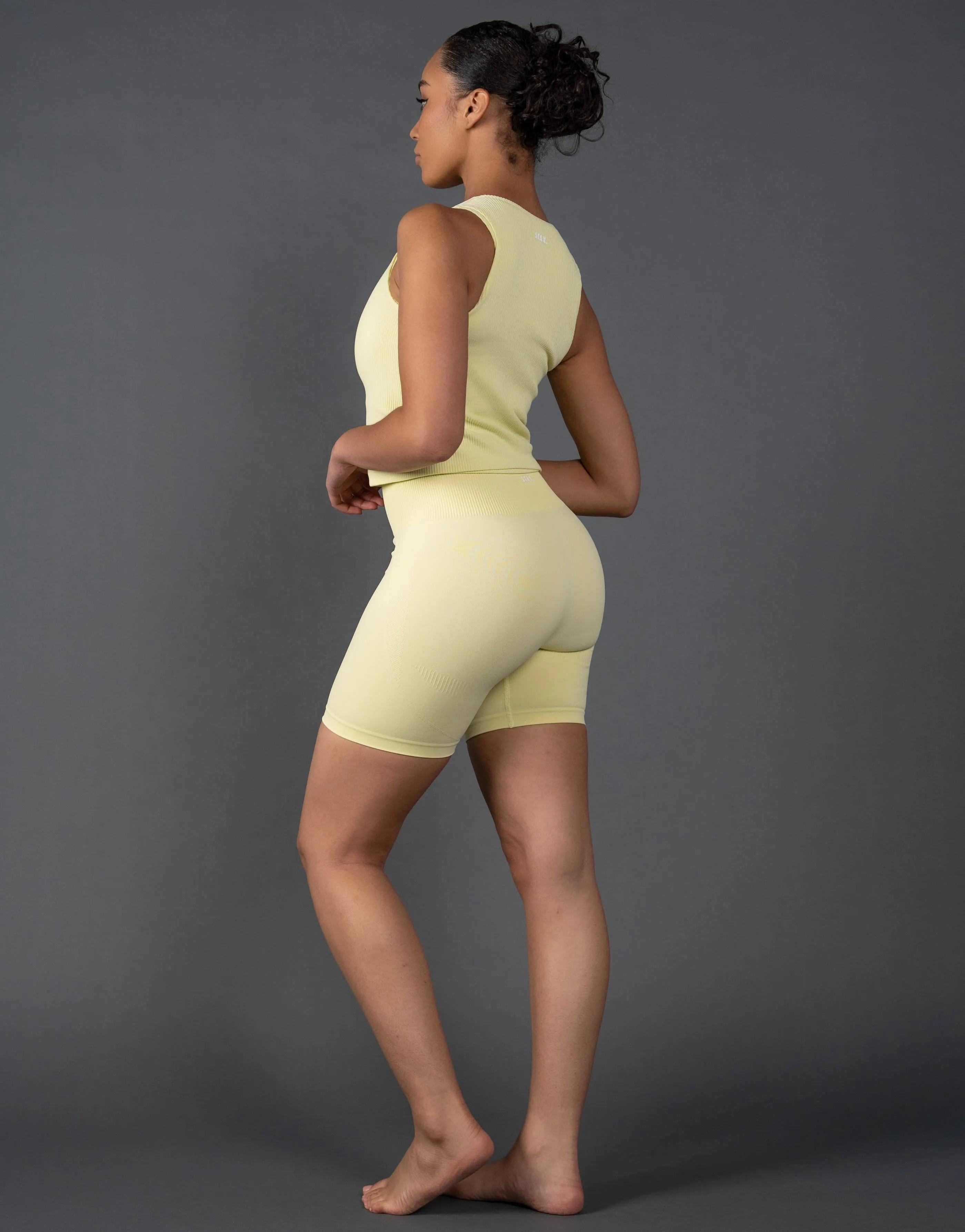 Premium Seamless Cropped Singlet Lounge V5.1 - Lemon