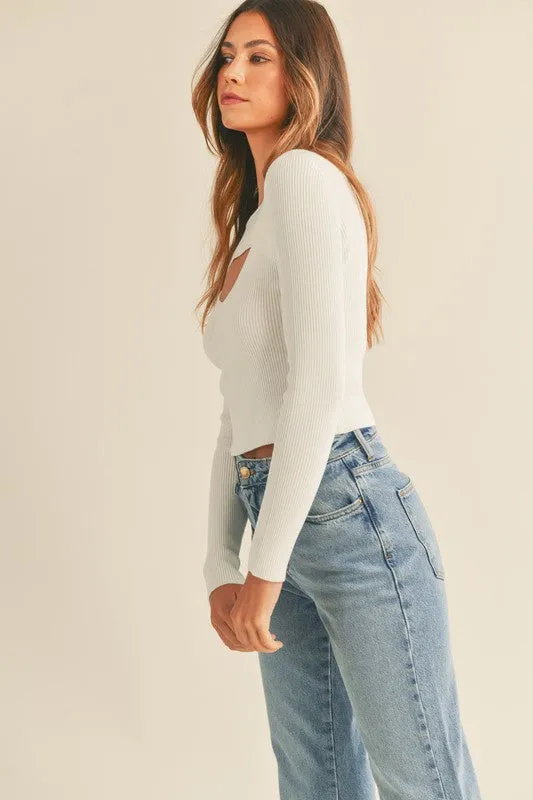 Priscilla Front Cutout Knit Top