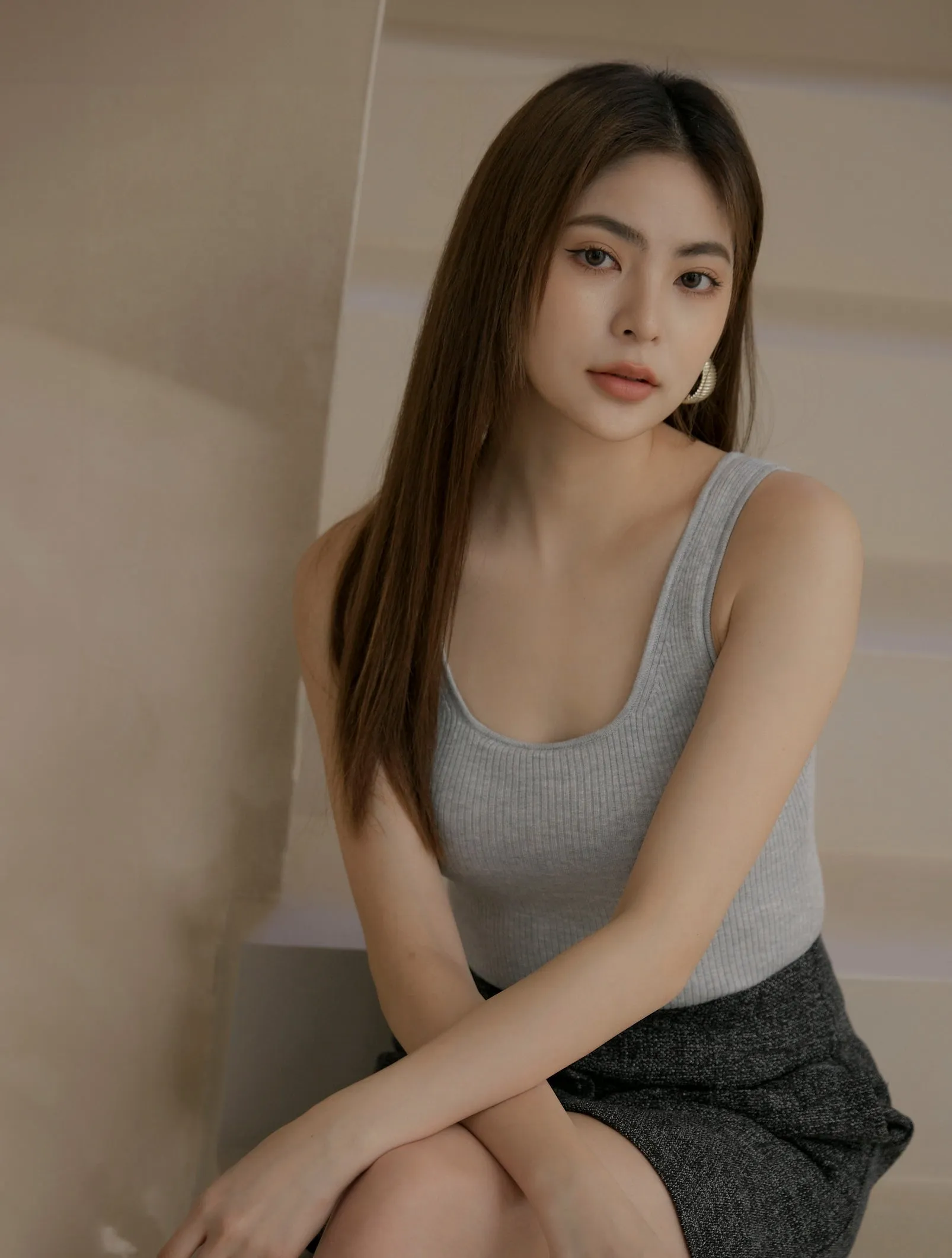 Push Up Knit U-Neck Bra Top (push upU領針織)