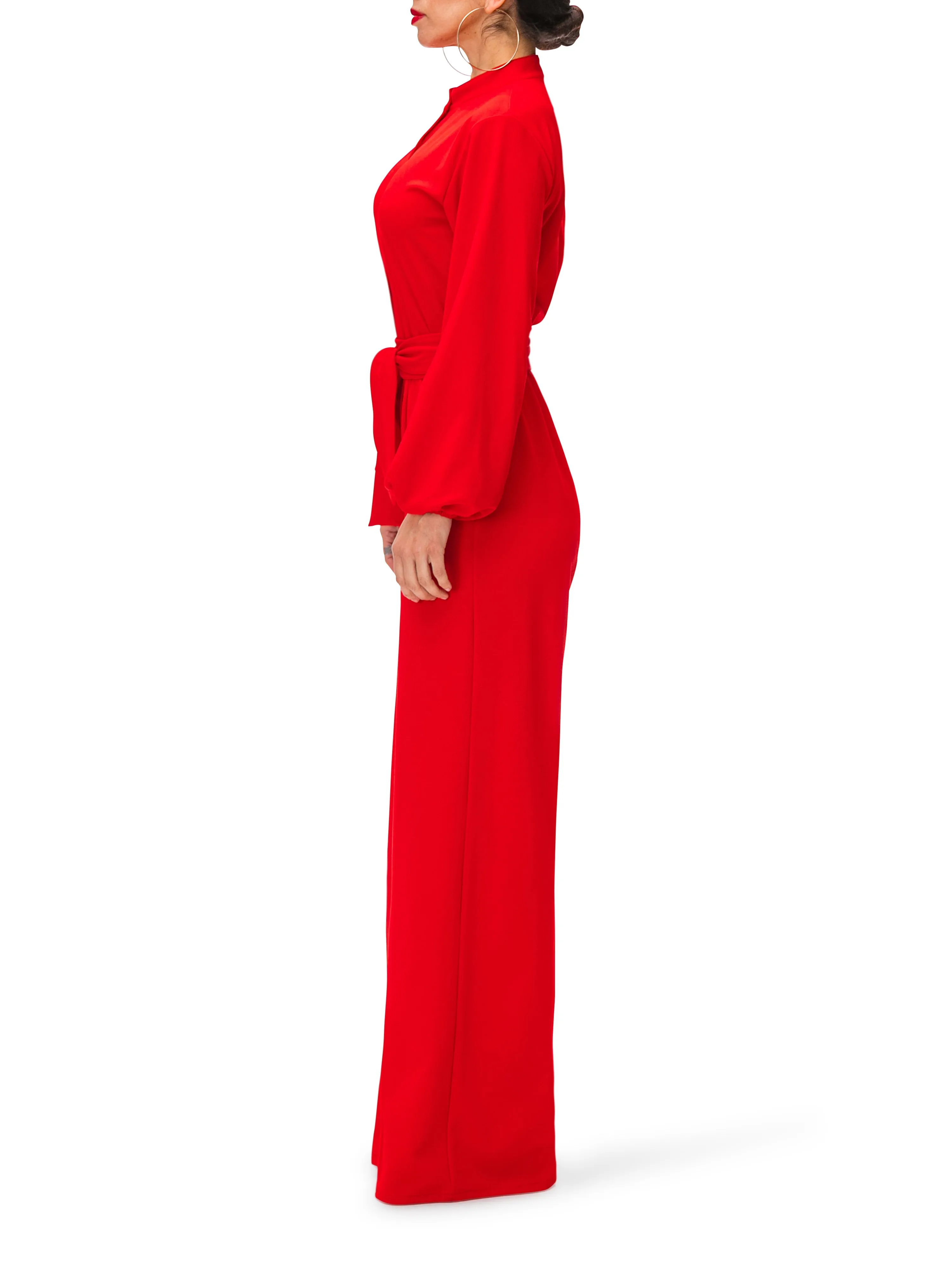 "Dahlia" Bell Sleeve Wide Leg Jumpsuit