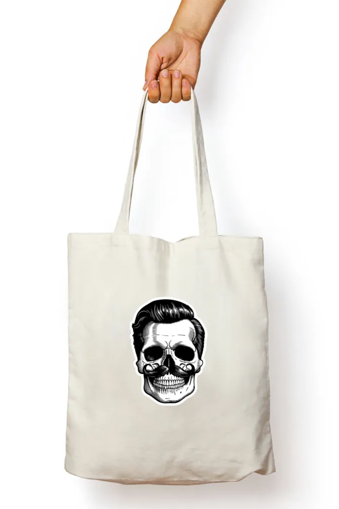 "Vintage Skull with Mustache Tote bag"