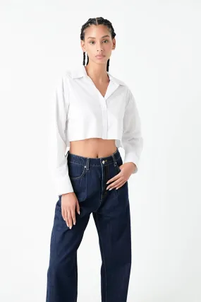 Raw Edge Cropped Shirts