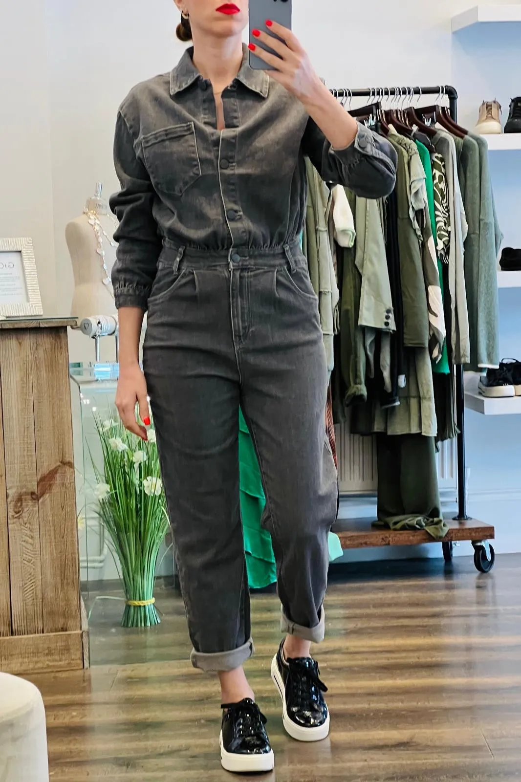 Redial Denim Jumpsuit