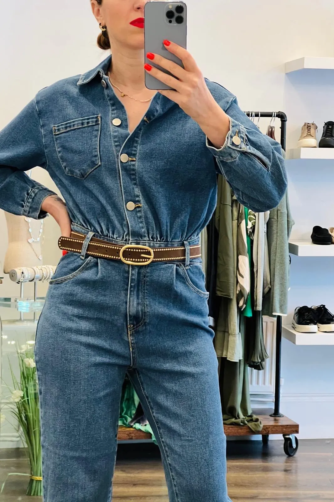 Redial Denim Jumpsuit