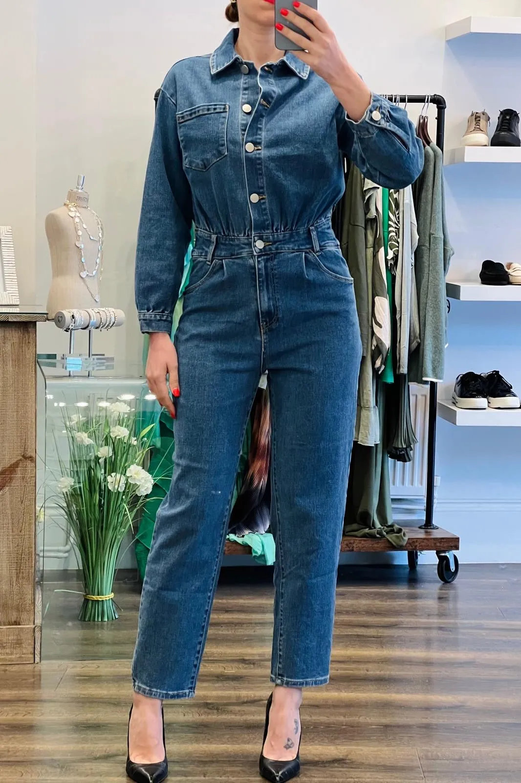 Redial Denim Jumpsuit