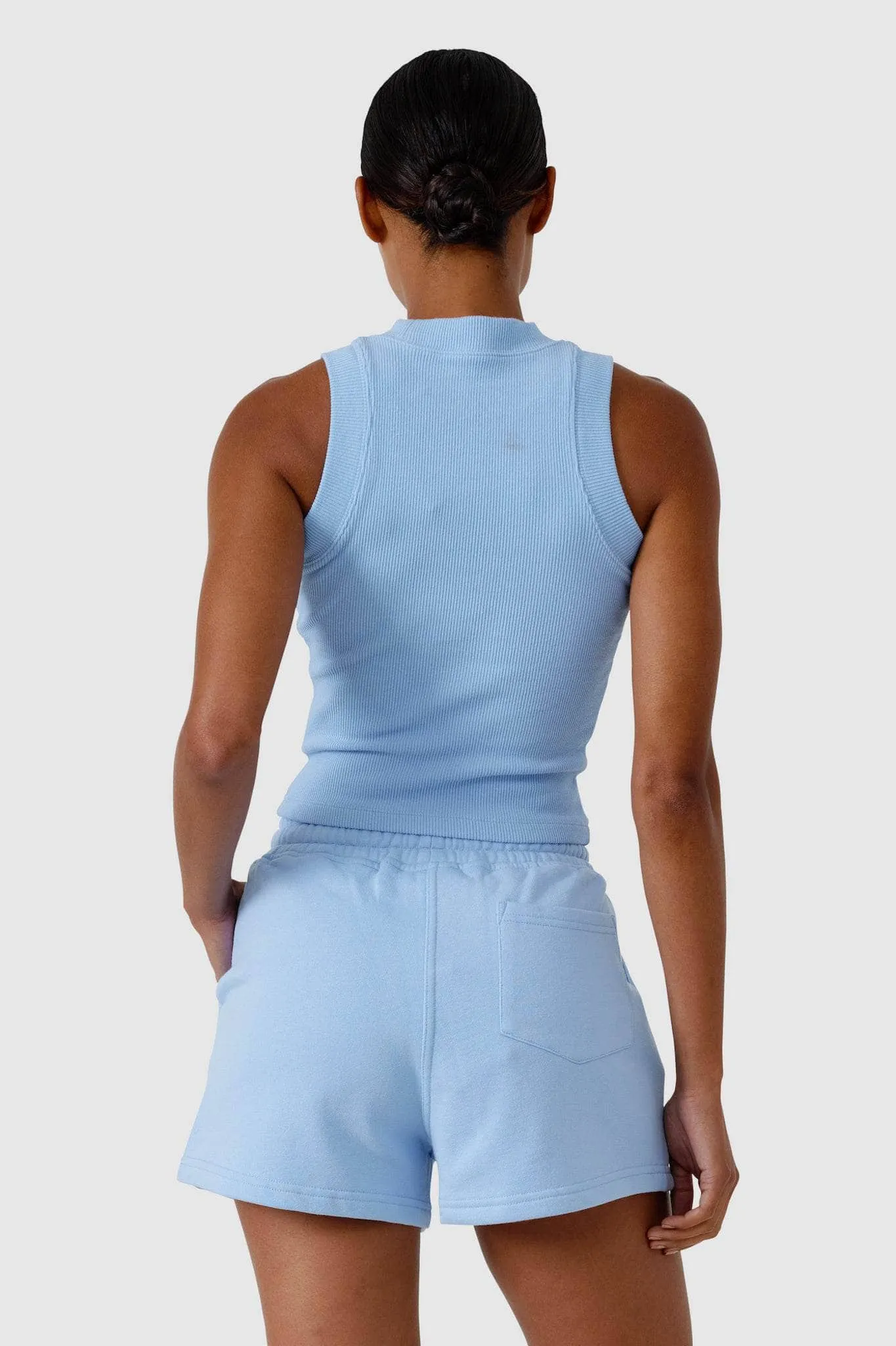 Ribbed Tank Pale Blue