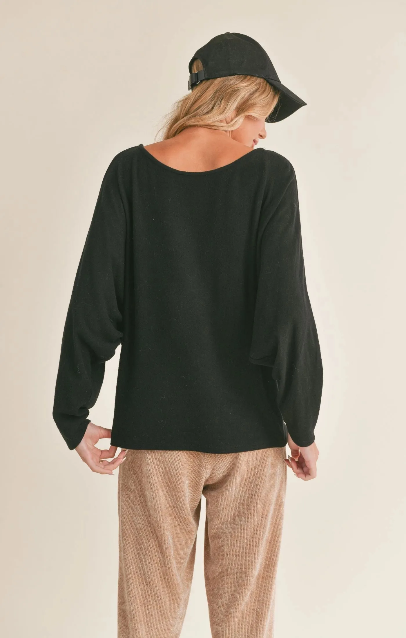 Sadie & Sage Lindy Dolman Knit Top