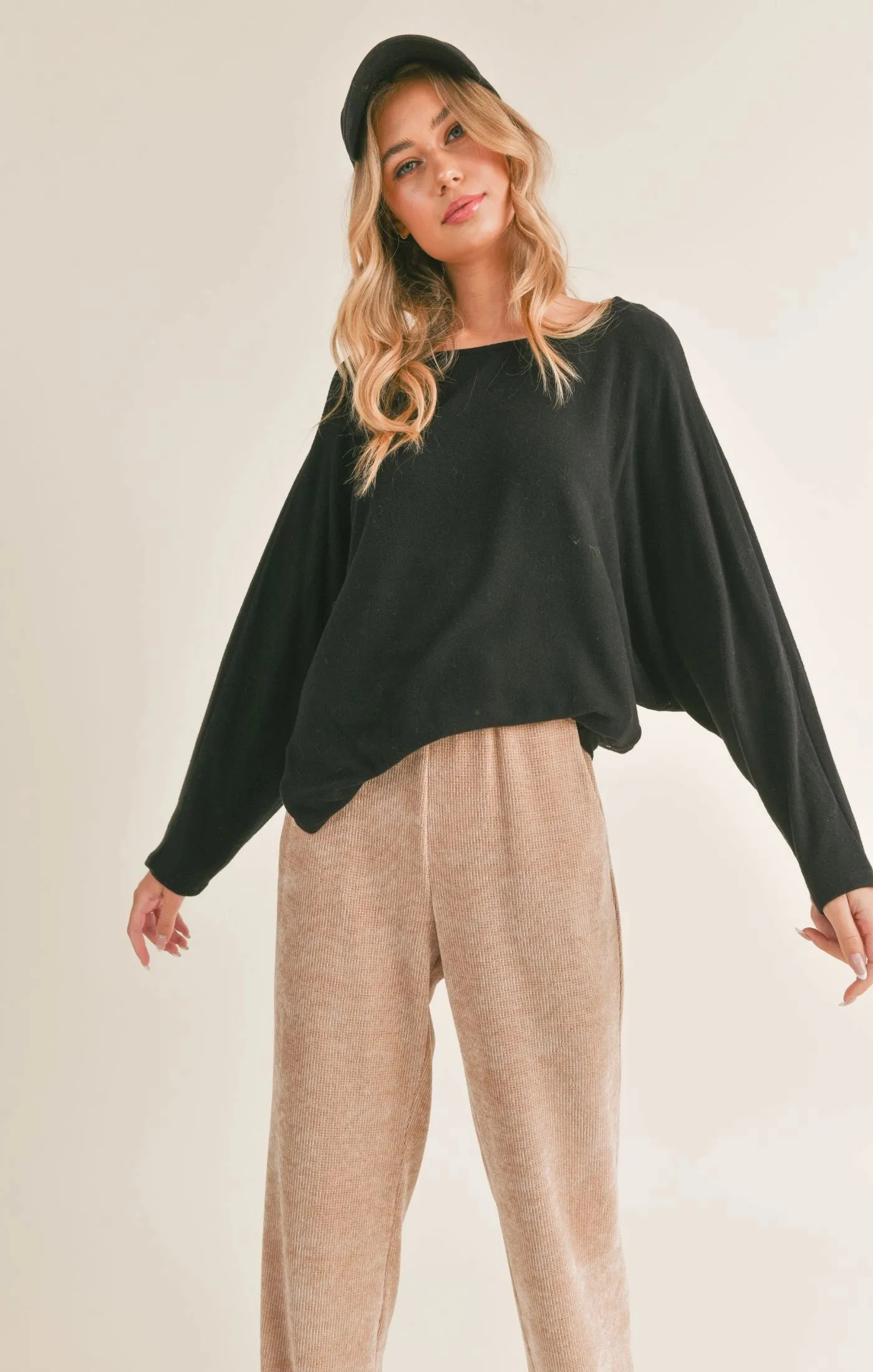 Sadie & Sage Lindy Dolman Knit Top