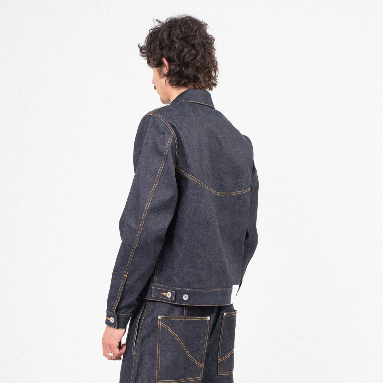 [SAGE NATION] DENIM JIJI JACKET _ RAW DENIM