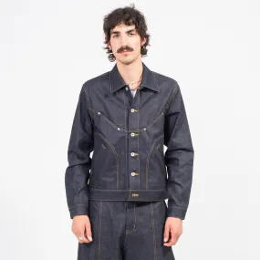 [SAGE NATION] DENIM JIJI JACKET _ RAW DENIM