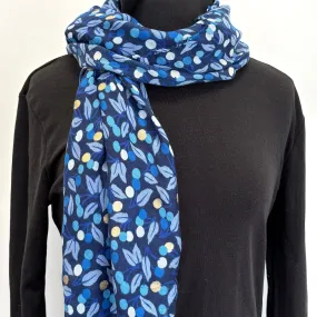 Scarf - Blue Cherries