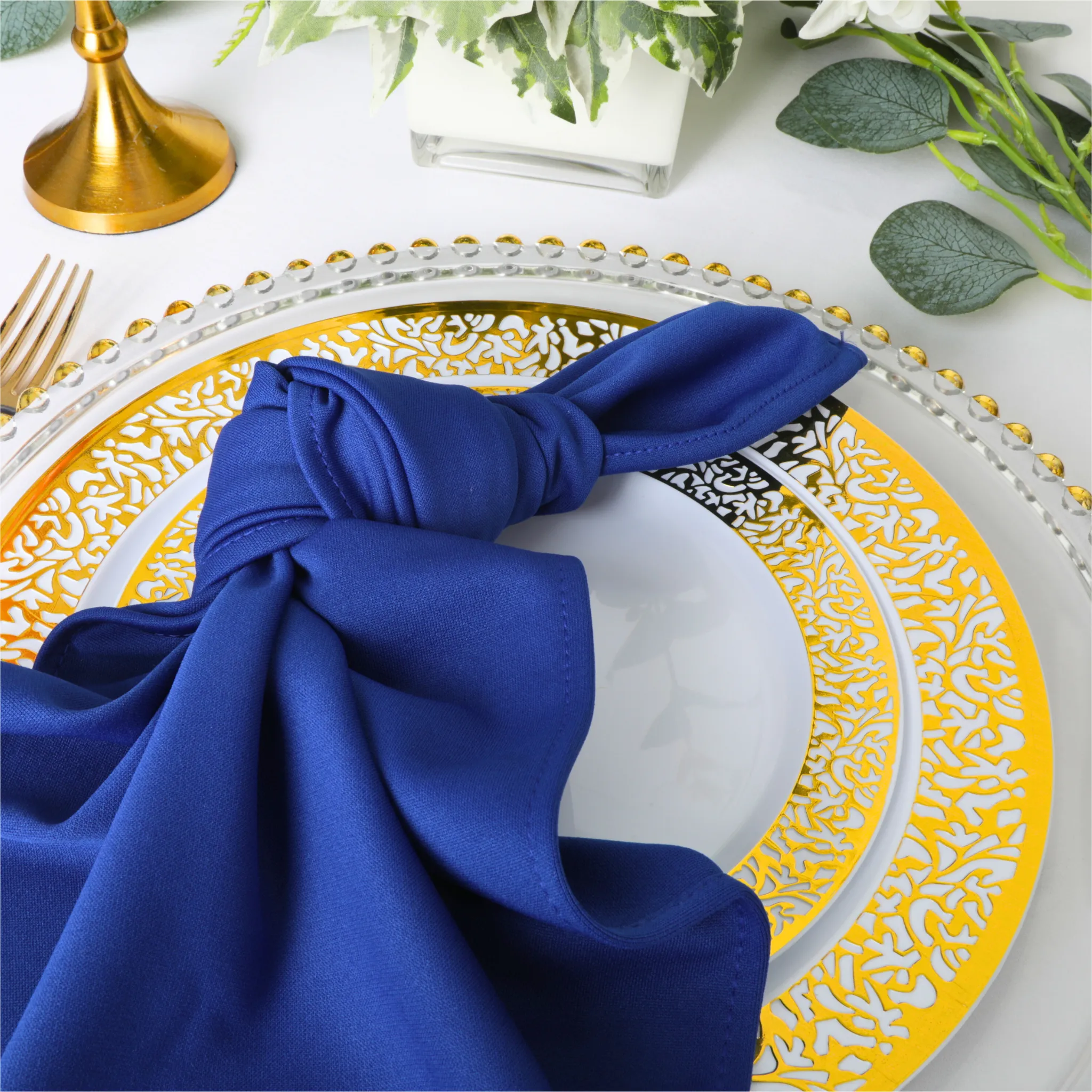 Scuba Napkin 20"x20" (5 pcs/pk) - Royal Blue