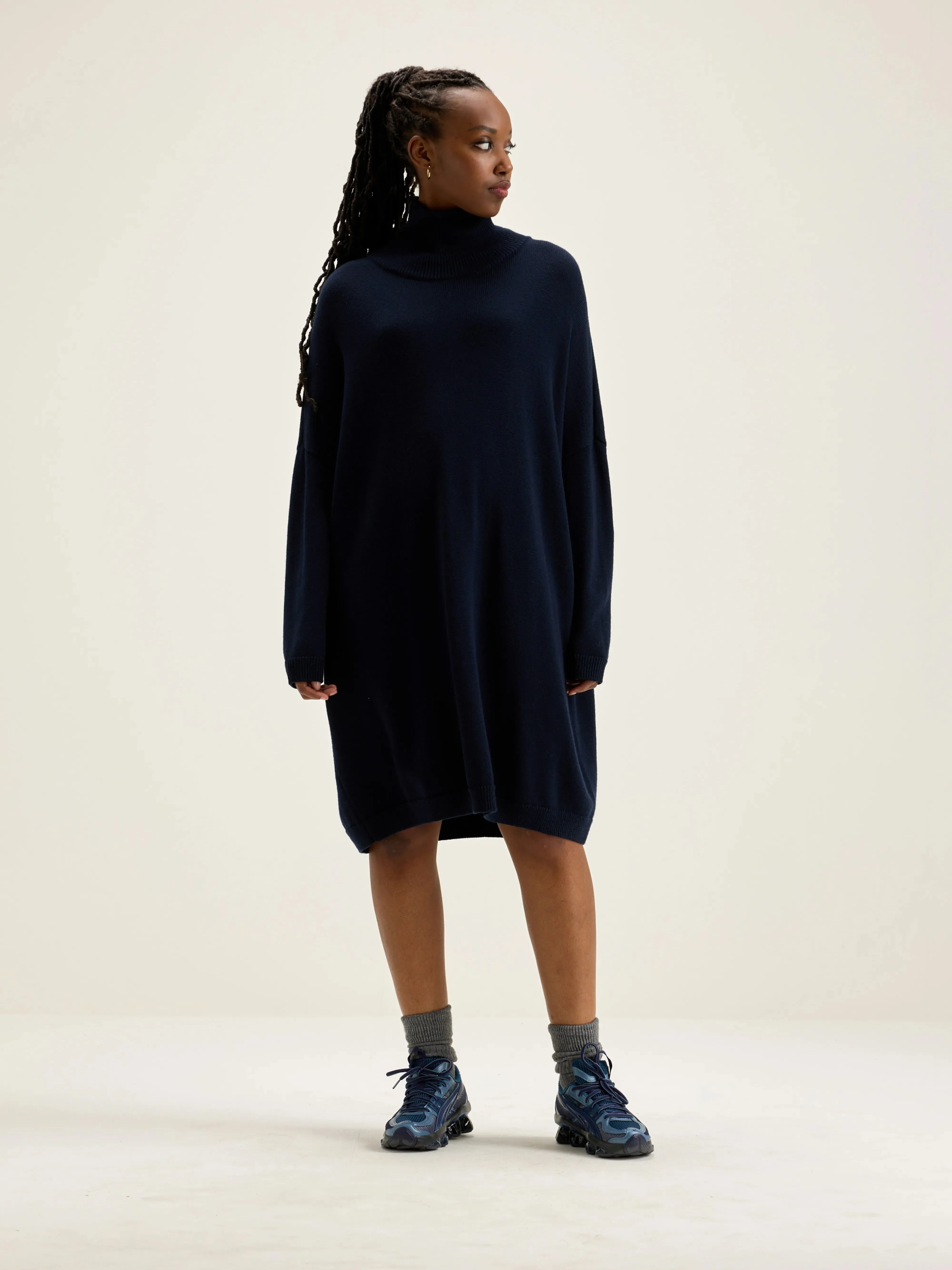 Sens knit dress (242 / W / NAVY)