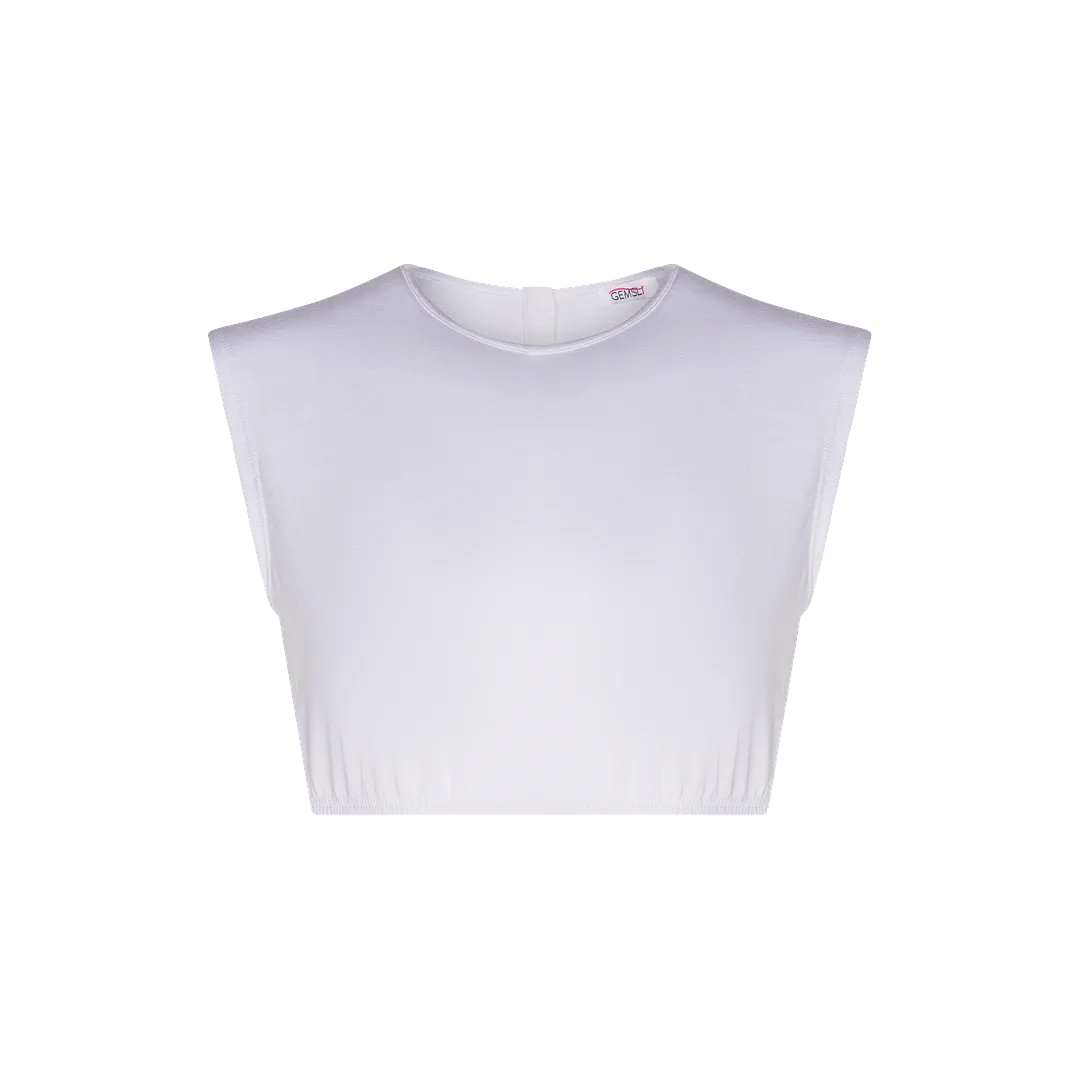 SH317 - sleeveless crop shell, viscose