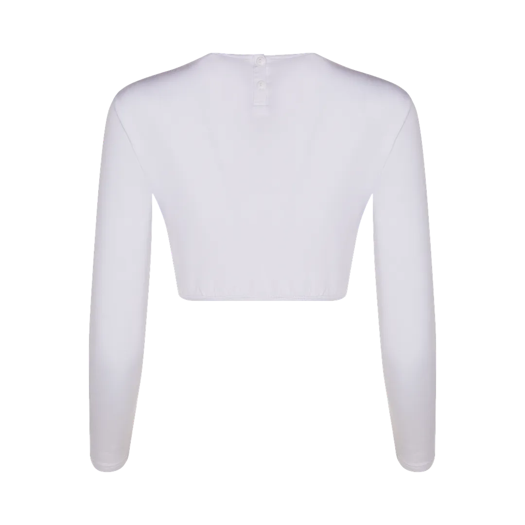 SH318 - Long Sleeve Crop Shell, Viscose