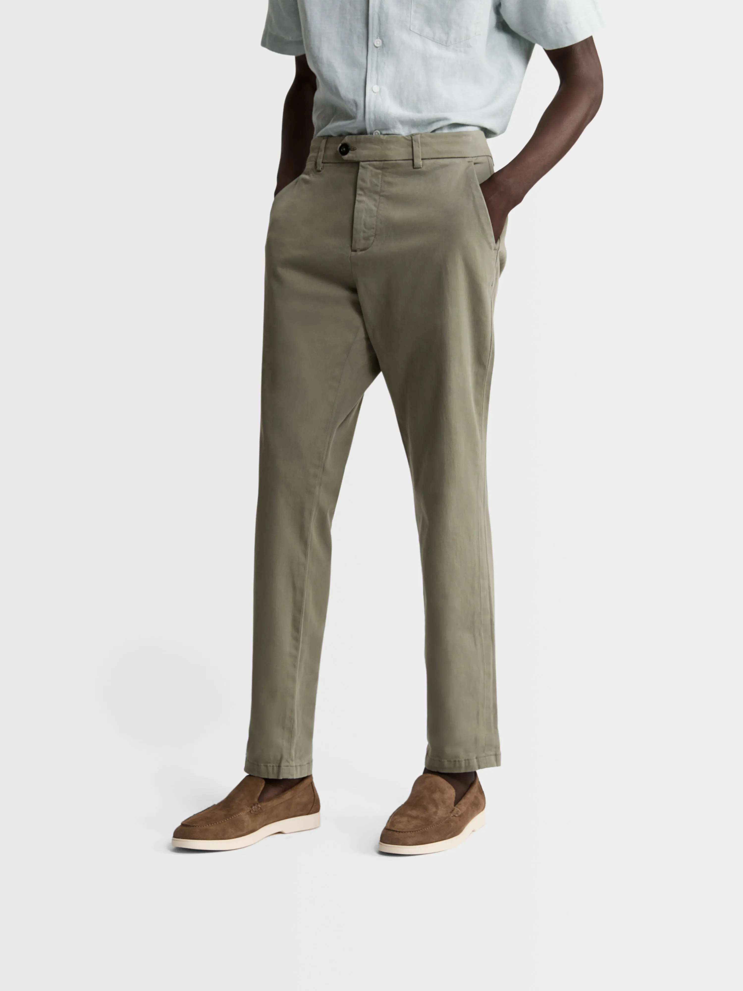 Slim Fit Khaki Chinos