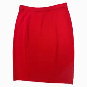 ST JOHN COLLECTION SANTANA KNIT RED PENCIL SKIRT SIZE 14