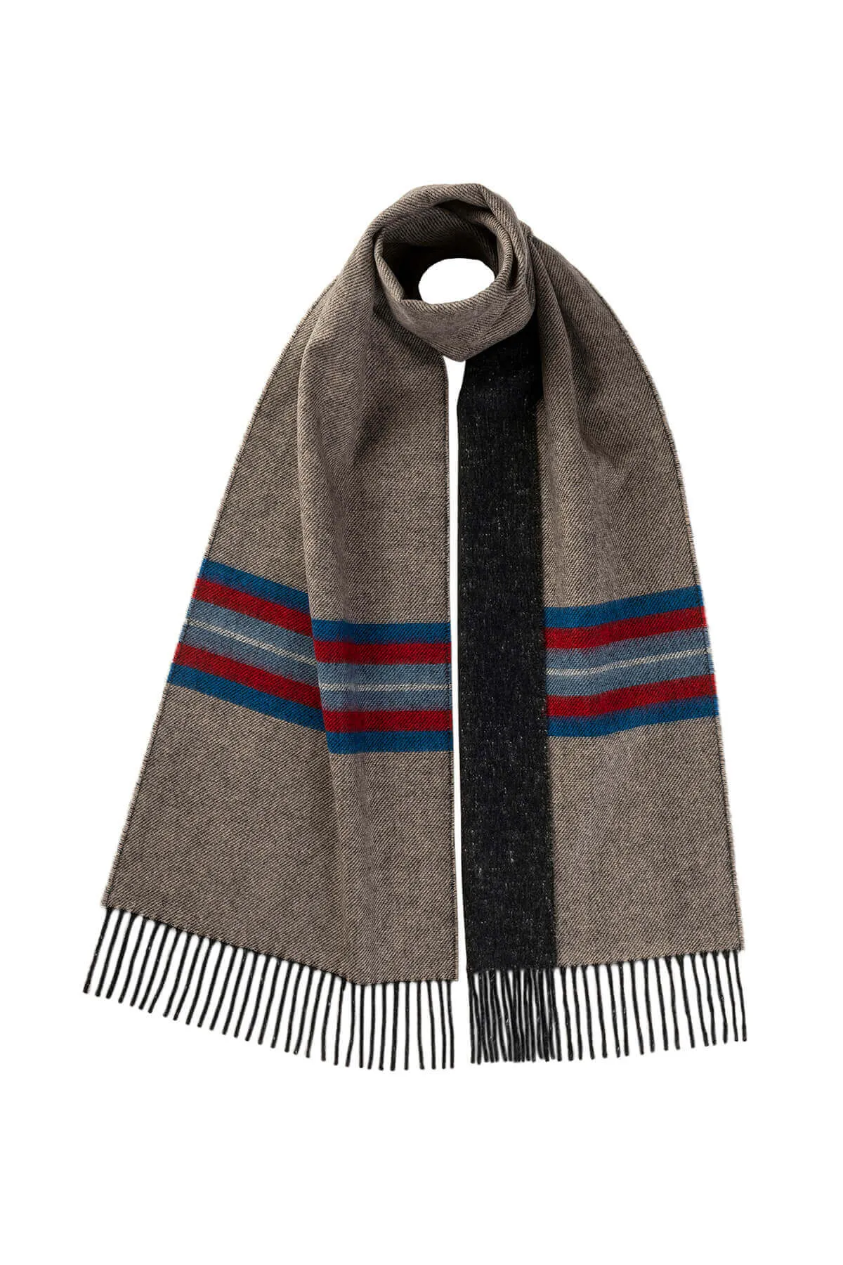 Stripe Reversible Donegal Scarf