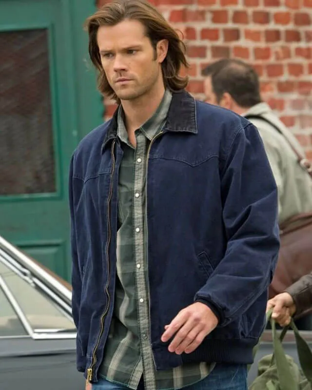 Supernatural Sam Winchester Blue Bomber Jacket