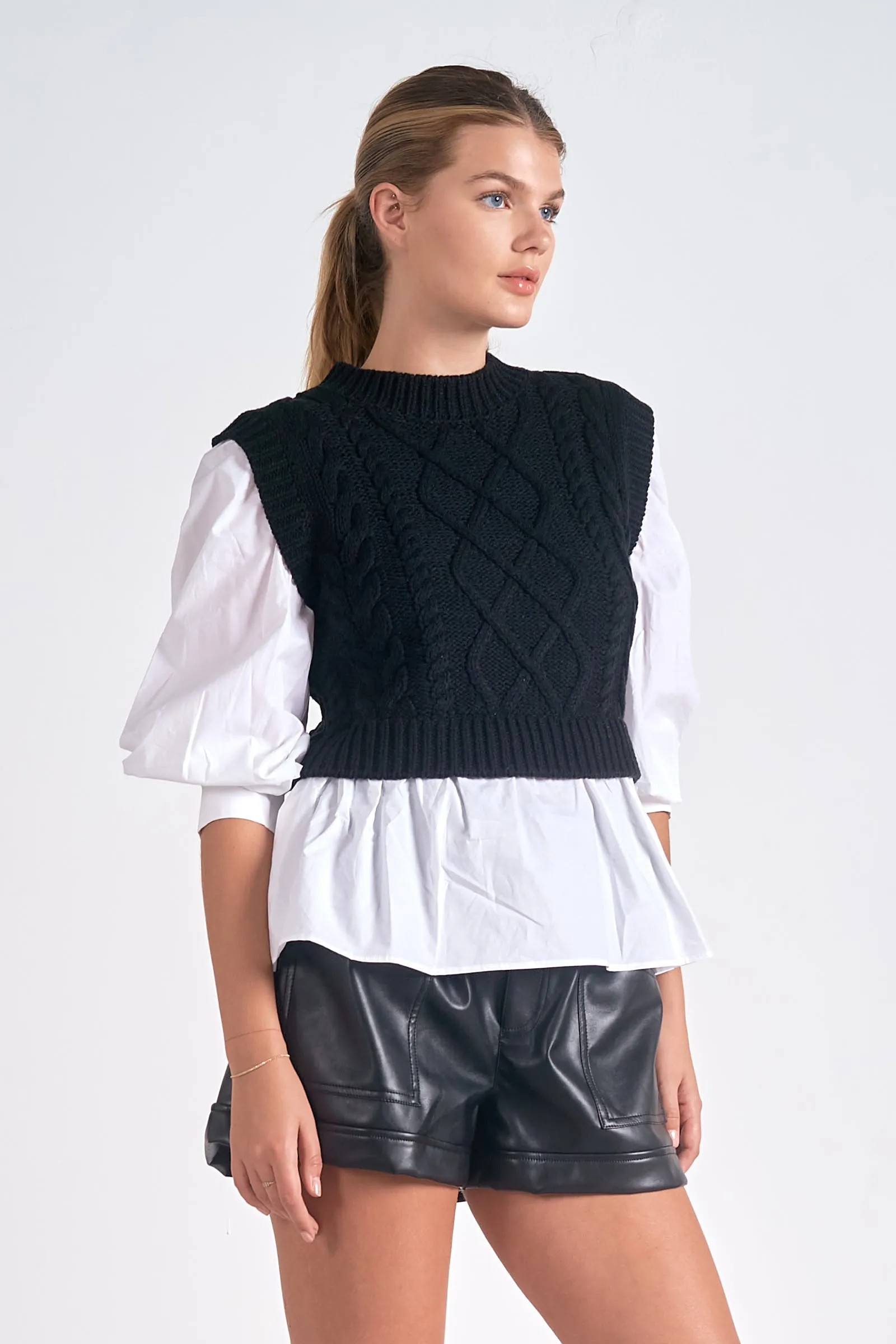 Sweater Vest Layered Top